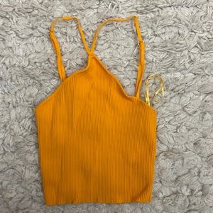 Orange princess polly halter neck